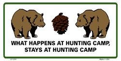 Hunting Camp Hunting License Plates Tags 6 x 12 standard size