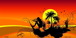 Sunset Surfer License Plates Tags