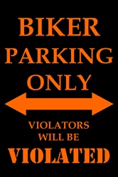 P-2050 Biker Parking Only Parking Signs