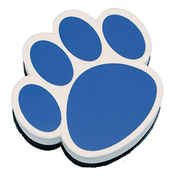 Picture of Ashley Productions ASH10002 Magnetic Whiteboard Eraser Blue Paw
