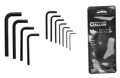 Allen 023-56122 Short Arm Hex Key Sets - Black Oxide