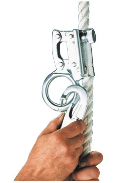 Manual Rope Grab with O-Ring for 5/8-inch or 3/4-inch Synthetic Rope, 310 lb. Capacity