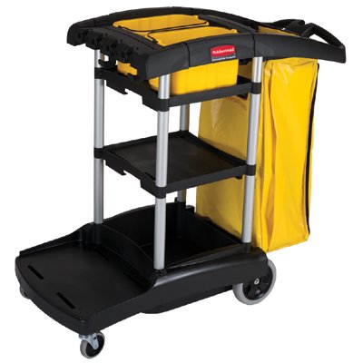 640-9T72 Black High Capacity Cleaning Cart -  Rubbermaid Commercial