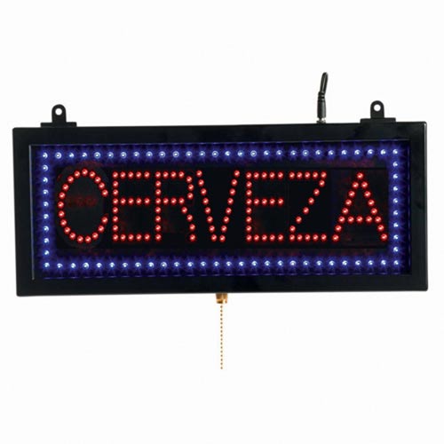 Picture of Aarco Products CER07S Small Spanish LED Sign Cerveza - Beer