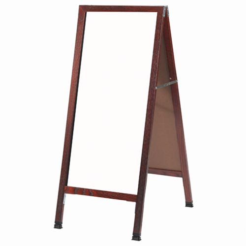 Picture of Aarco Products MA-35 Cherry Frame White Markerboard A-Frame Sidewalk Board