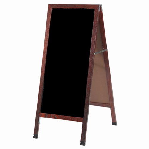 Picture of Aarco Products MA-3P Cherry Frame Black Acrylic A-Frame Sidewalk Board