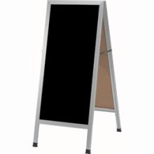 Picture of Aarco Products AA-311 Aluminum A-Frame Sidewalk Black Marker Board