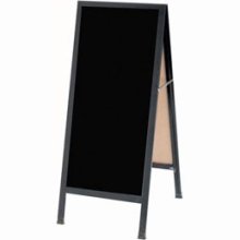 Picture of Aarco Products BA-311 Aluminum Black Powder Coated A-Frame Sidewalk Black Marker Board