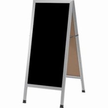 Picture of Aarco Products AA-3BP Aluminum A-Frame Sidewalk Black Acrylic Board