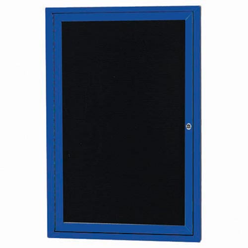 Picture of Aarco Products ADC2418IB 1-Door Illuminated Directory Cabinet - Blue