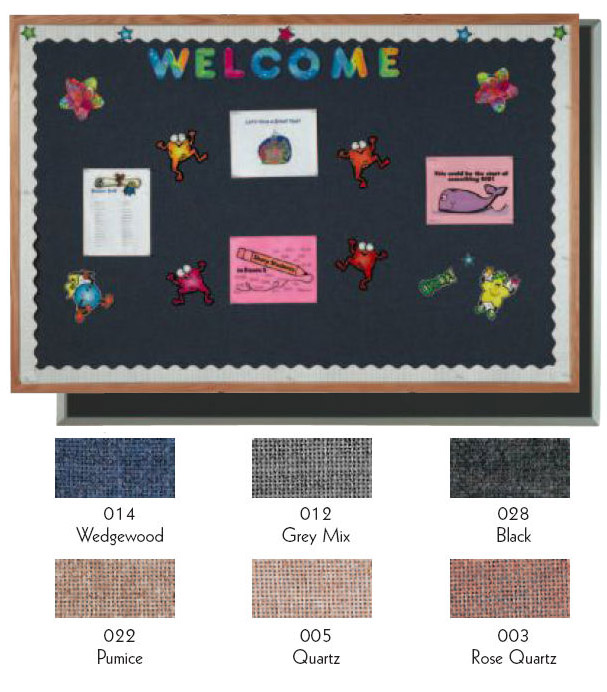 Picture of Aarco Products DF3648014 Desinger Fabric Bulletin Board Aluminum Frame - Wedgewood
