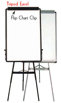 Picture of Aarco Products TE1BK Portable Whiteboard Easels Tripod Easel - Black