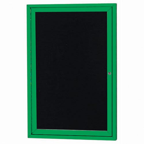 Picture of Aarco Products ADC3624IG 1-Door Illuminated Enclosed Directory Cabinet - Green