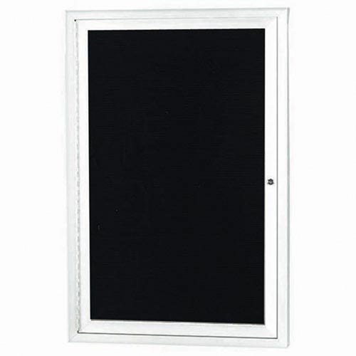 Picture of Aarco Products ADC3624IW 1-Door Illuminated Enclosed Directory Cabinet - White