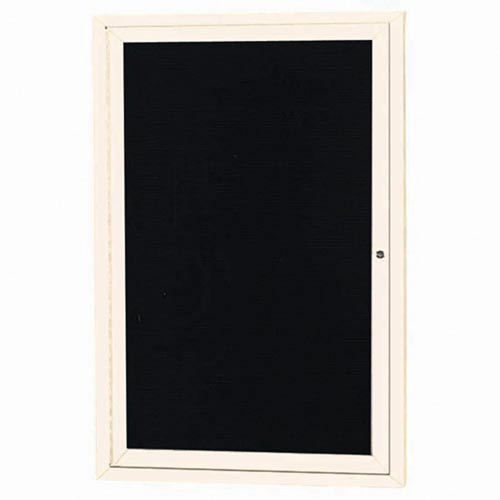 Picture of Aarco Products ADC3624IIV 1-Door Illuminated Enclosed Directory Cabinet - Ivory
