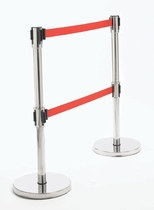 Picture of Aarco Products HC-27 Dual Belt Form-A-Line Stanchion - Chrome
