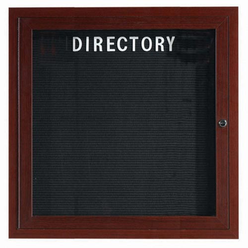 Picture of Aarco Products ADCWW3636R Enclosed Directory Board Wood Look - Walnut