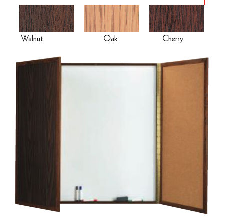Picture of Aarco Products WP-40 Enclosed Melamine Planning Board - Walnut