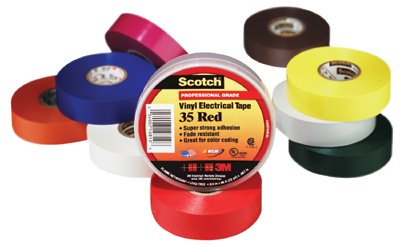 Picture of 3M Electrical 500-10869 35 3-4X66 Orange Vinyl Color Coding Tape