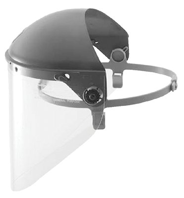 High Performance Faceshield System, F500 Series, 7 in Crown, Quik-Lok Mounting Cup