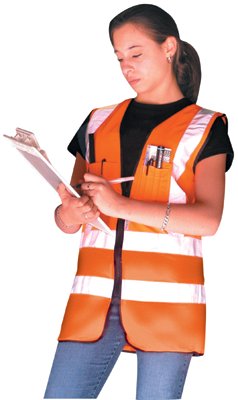 Picture of OccuNomix 561-LUX-SSFS-O3X Occulux Surveyors Vest:Orange