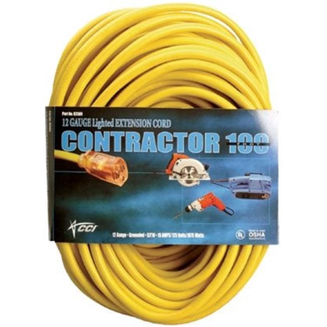 Coleman Cable 172-02688 50 10-3 Sjtw-A Yellow Extension Cord W-Clear Pl