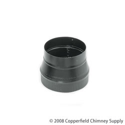 Imperial Manufacturing Group BMOO62 24-ga Snap-Lock Black Stovepipe 8 Inch  To 6 Inch  Reducer  Crimp On Large End -  Chimney, CH62472