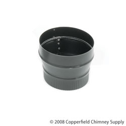 Imperial Manufacturing Group BMO079 24-ga Snap-Lock Black Stovepipe 6 Inch  To 8 Inch  Increaser  Crimp On Small End -  Chimney, 73480