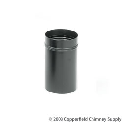 Imperial Manufacturing Group BM0042 6 Inch  24-ga Snap-Lock Black Stovepipe Slip Connector  11 1/2 Inch  Length  Adjusts 3 Inch -9 Inch -  Chimney, 73685