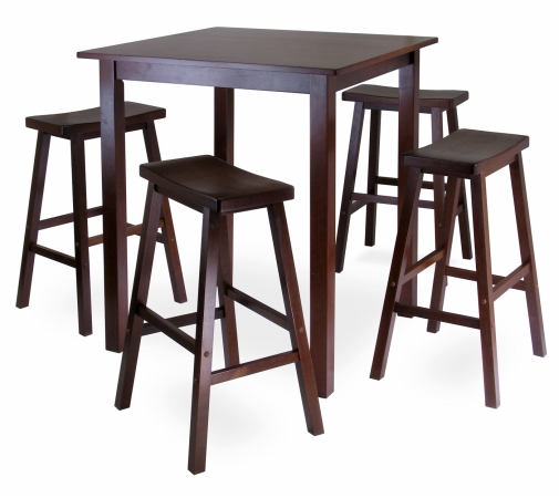 94549 Parkland 5 Pieces Square High- Pub Table Set -  Winsome