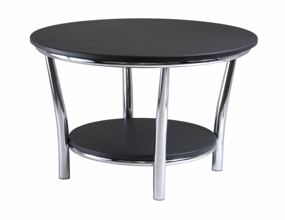 Picture of Winsome 93230 Maya Round Coffee Table Black Top Metal Legs