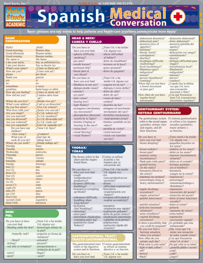 Picture of BarCharts- Inc. 9781423203124 Spanish Medical Conversation