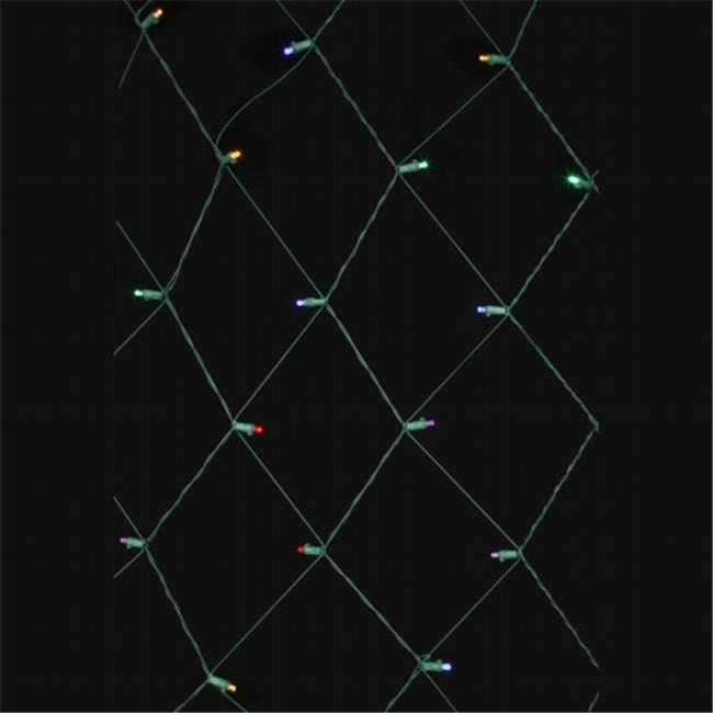 Vickerman X4G4610 120 Light 4 ft. x 6 ft. LED Multi-Green Wire Wide Angle Net