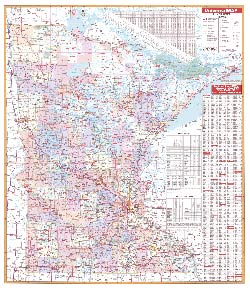Universal Map 1883527 Minnesota Wall Map-Backboard