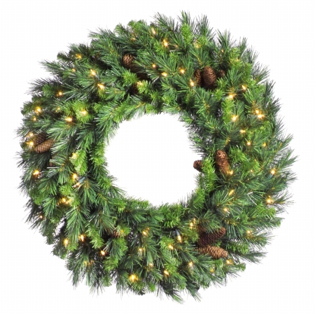 48 in. Cheyenne Pine Wreath 25 Cones