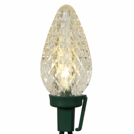 25 Light LEDC9 Warm White Refl Ec Set Green Wire