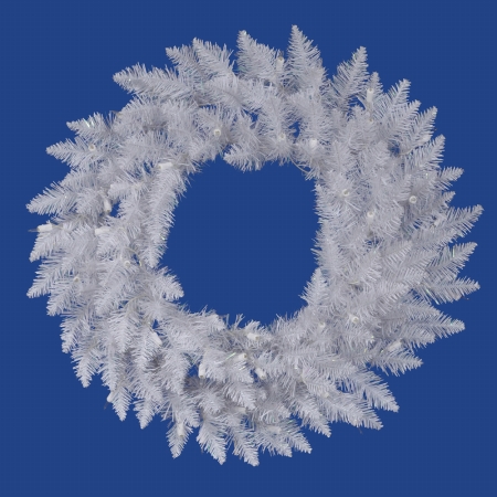 A104272 72 in. White Spruce Wreath 4 Sections