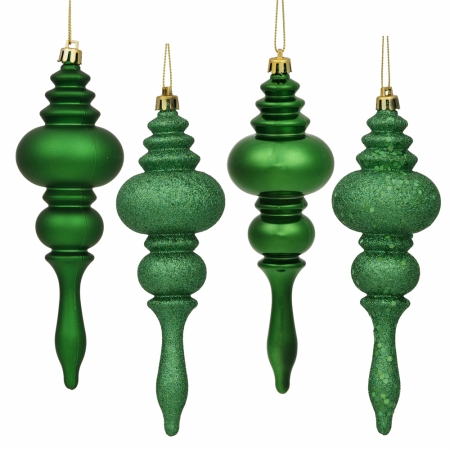 7 in. Green Finial 4 Finish Asst 8-Box