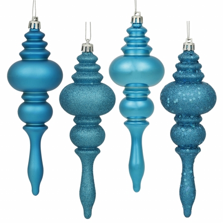 7 in. Turquoise Finial 4 Finish Asst 8-Box