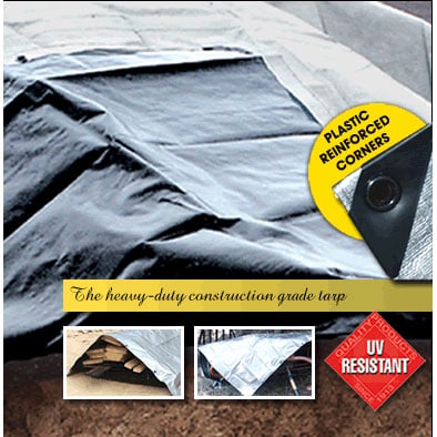 The Dize 000950 Reversible Poly Tarp - Black-Silver