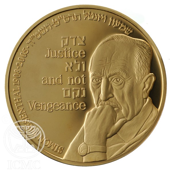 Simon Wiesenthal - Bronze Proof Medal
