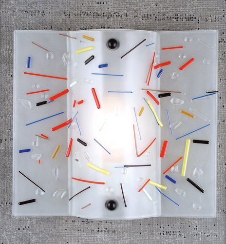 98151 12 in. W Circus Fused Glass Wall Sconce