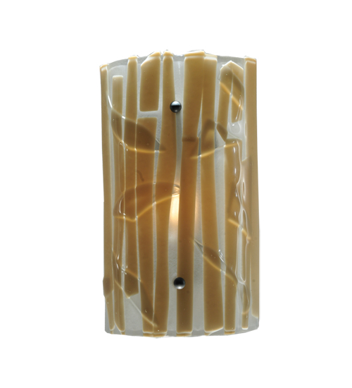 110482 9 in. W Bambu Fused Glass Wall Sconce