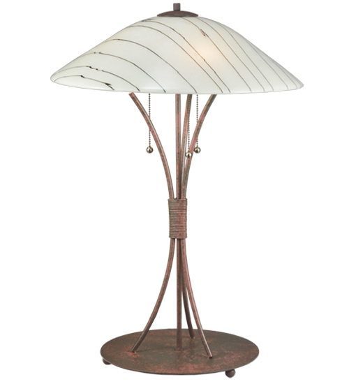 117160 28 in. H Branches Fused Glass Table Lamp