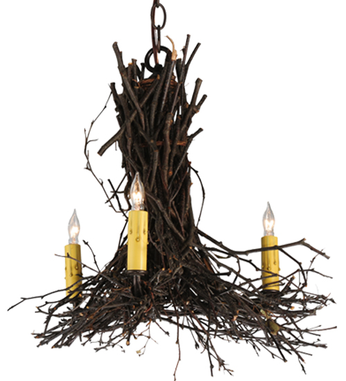 112367 Twigs 3 Arm Chandelier