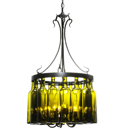114514 Villa 5-Light Wine Bottle Chandelier