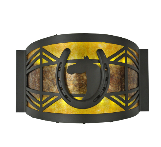 108100 Horse Shoe and Horse Led Sconce