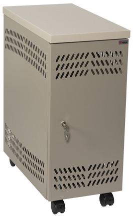 Mobile CPU Locker - Large - Rolling Steel Enclosure - Secure Storage Solution