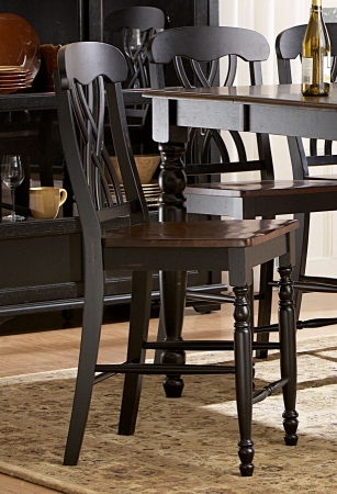 Home Elegance 1393BK-24 Ohana Counter Height Chair�in Black - Pack of 2