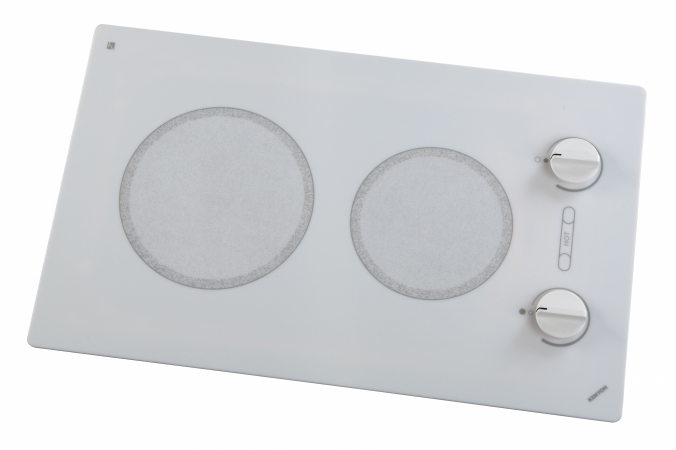 Picture of Kenyon B49510 Alpine Series Large 2-burner Cooktop- white with analog control- 6 .50 &amp; 8 inch 120V UL